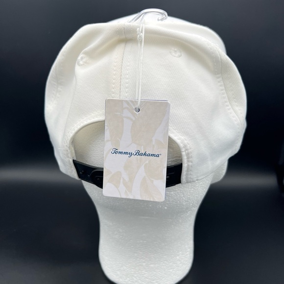 Tommy Bahama Golf White Baseball Cap Snapback Hat Blue Floral Patch - Picture 4 of 10